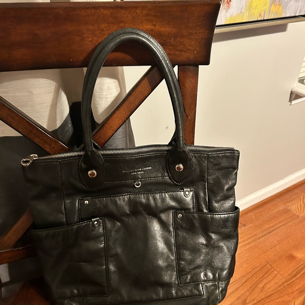 Marc by Marc Jacobs Black Leather Tote Bag